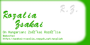 rozalia zsakai business card